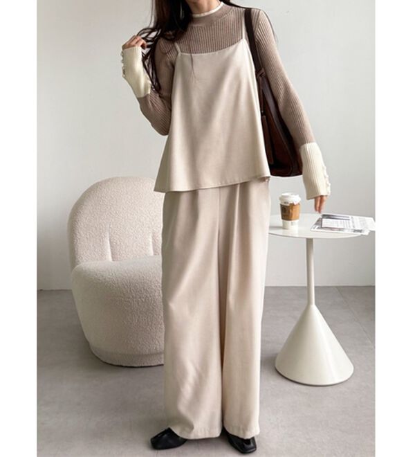 GeeRA（ジーラ）の「セットアップ風キャミソールサロペット（オールインワン）」｜詳細画像