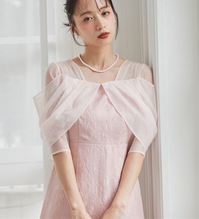 RANAN（ラナン）の「オフショルデザイン花柄ジャカードドレス（その他ワンピース）」