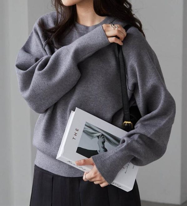 RANAN（ラナン）の「パチパチしにくい！大人のきれいめトレーナーニット（ニット・セーター）」｜詳細画像