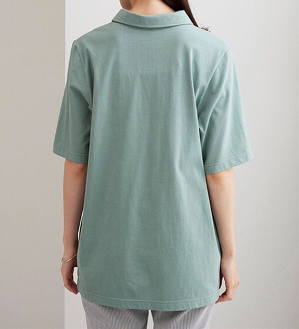 BELLUNA（ベルーナ）の「【ヒンヤリ機能付き＆綿１００％】サマ見えポロチュニック（チュニック）」｜詳細画像