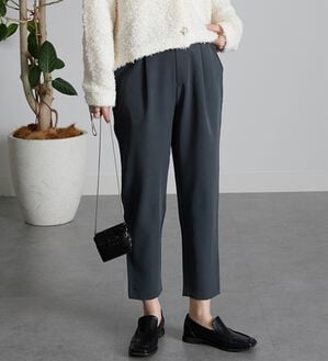 RANAN（ラナン）の「美脚シルエットクロップドパンツ（フルレングスパンツ）」｜チャコール