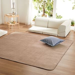 iellio（イエリオ）の「ふっくらはっ水洗えるフランネルラグ（カーペット）」｜モカ