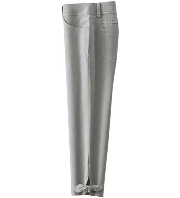 BELLUNA（ベルーナ）の「美脚ストレッチ裾リボンクロップドパンツ（クロップドパンツ）」｜詳細画像