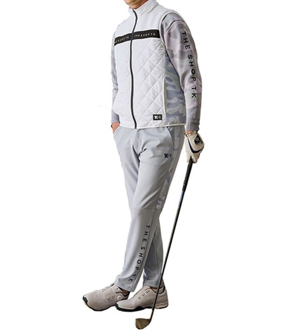 「＜ザ　ショップ　ティーケー＞軽量ストレッチカモフラ柄ベスト（メンズベスト）」｜詳細画像