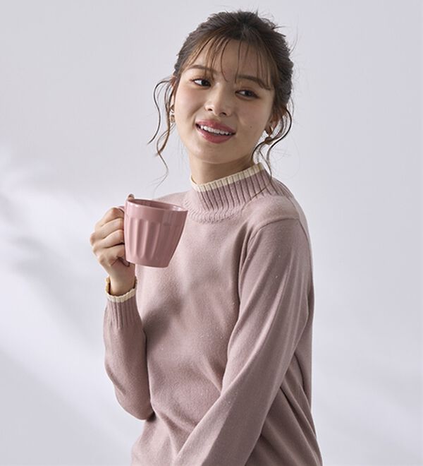 BELLUNA（ベルーナ）の「チクチクしない！ラメ入りウォッシャブルセーター（ニット・セーター）」｜詳細画像