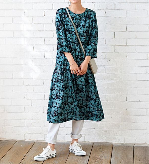 BELLUNA（ベルーナ）の「ひんやり冷感素材花柄ティアードワンピース（その他ワンピース）」｜詳細画像