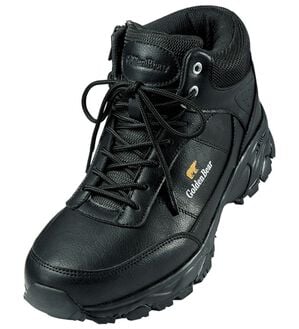 「＜ゴールデンベア＞防水設計シューズ（メンズスニーカー）」｜ハイカットブラック