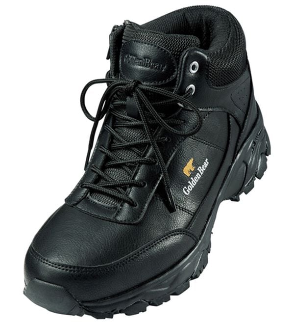 「＜ゴールデンベア＞防水設計シューズ（メンズスニーカー）」｜ハイカットブラック