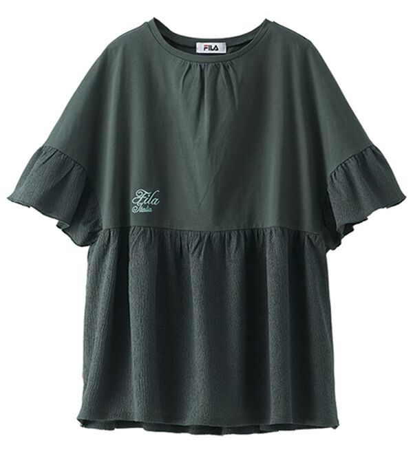BELLUNA（ベルーナ）の「＜ＦＩＬＡ＞汗ジミ対策異素材切替デザインＴシャツ（カットソー）」｜詳細画像