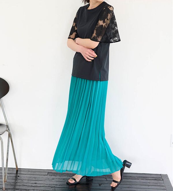 RANAN（ラナン）の「プリーツロングスカート（ロングスカート）」｜詳細画像