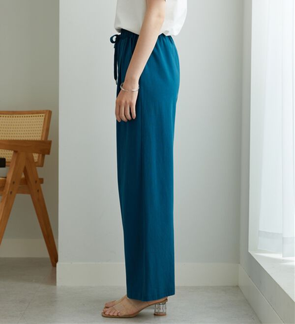 BELLUNA（ベルーナ）の「着心地楽々！綿１００％イージーパンツ（ワイドパンツ・ガウチョ）」｜詳細画像