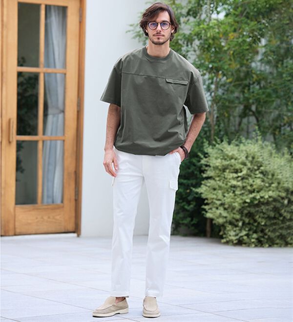 「＜コムルヴァン・オム＞ドライ洗練シルエットＴシャツ（メンズカットソー）」｜詳細画像