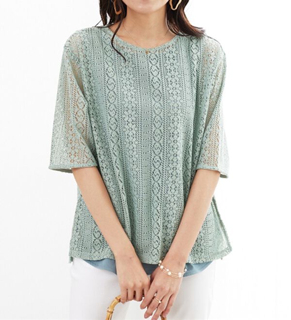 BELLUNA（ベルーナ）の「【店舗・ネット限定】総レースアンサンブル（アンサンブル）」｜詳細画像