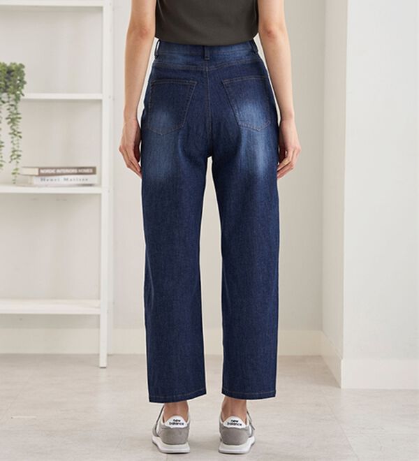 BELLUNA（ベルーナ）の「ひんやり冷感！カーブシルエットデニムパンツ（ワイドパンツ・ガウチョ）」｜詳細画像