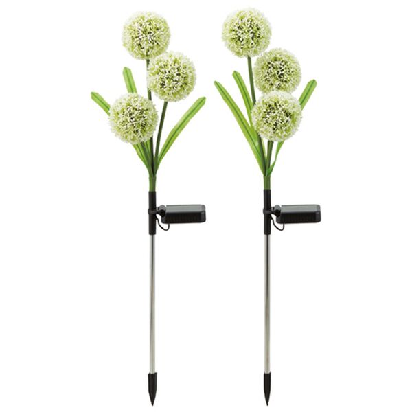 「ガーデンライトカラフルポンポン２本組（ガーデニング・園芸用品）」｜詳細画像