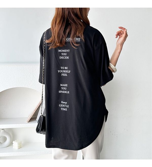 GeeRA（ジーラ）の「プリントチュニックＴシャツ（カットソー）」｜詳細画像