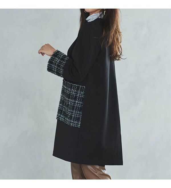 RANAN（ラナン）の「ツイードコンビミニワンピ（チュニック）」｜詳細画像