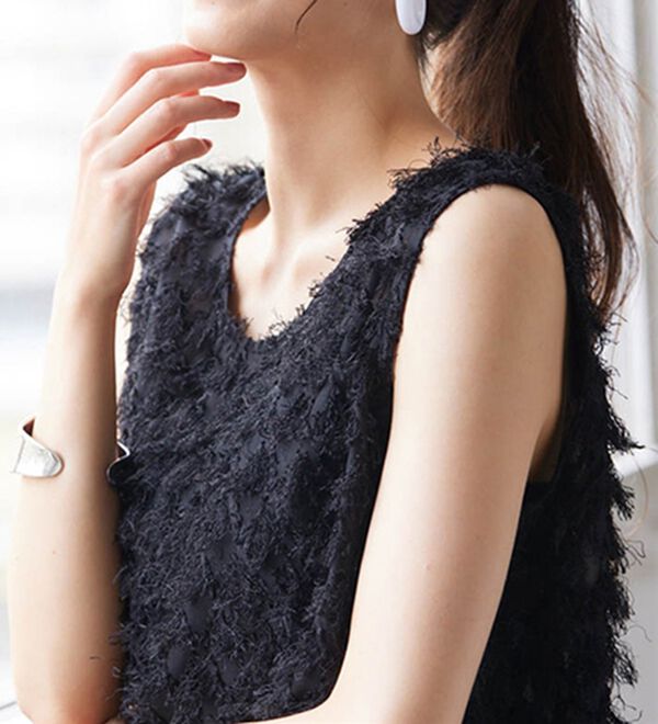 RANAN（ラナン）の「カットジャカードブラウス（ブラウス）」｜詳細画像