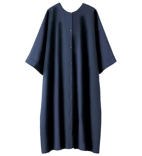 BELLUNA（ベルーナ）の「すっぽり体型カバー！麻調２ｗａｙワンピース（その他ワンピース）」｜詳細画像