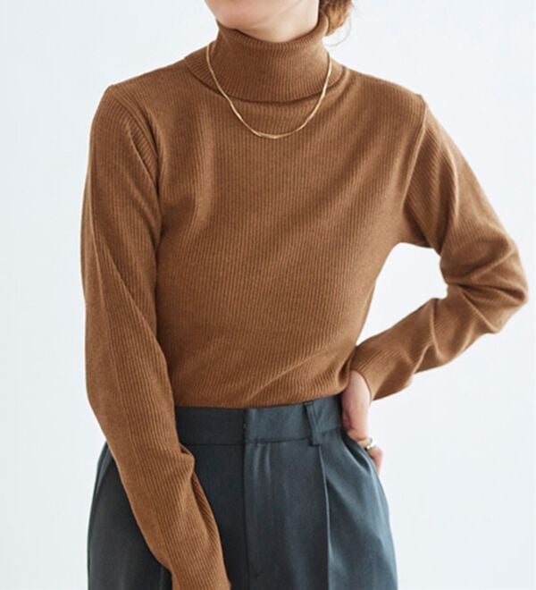 j&m davidson リブタートルネック　xs　ベージュ j&m davidson リブタートルネック xs ベージュ j&m davidson リブ