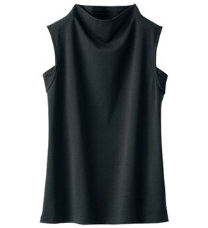 BELLUNA（ベルーナ）の「艶やか綿１００％タンクトップ（タンクトップ・キャミソール）」｜黒