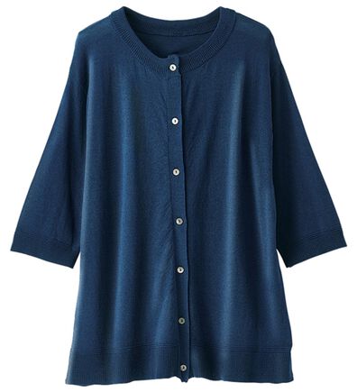 BELLUNA（ベルーナ）の「ヒンヤリ冷感！洗える５分袖カーディガン（ニットカーディガン）」