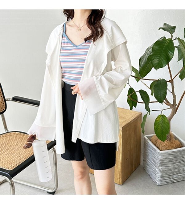 GeeRA（ジーラ）の「【水陸両用】ラッシュガードフーディカーデガン（パーカー）」｜詳細画像