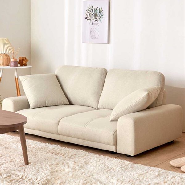 iellio（イエリオ）の「２人掛ローソファ＜フロアソファ＞（ソファ）」｜アイボリー