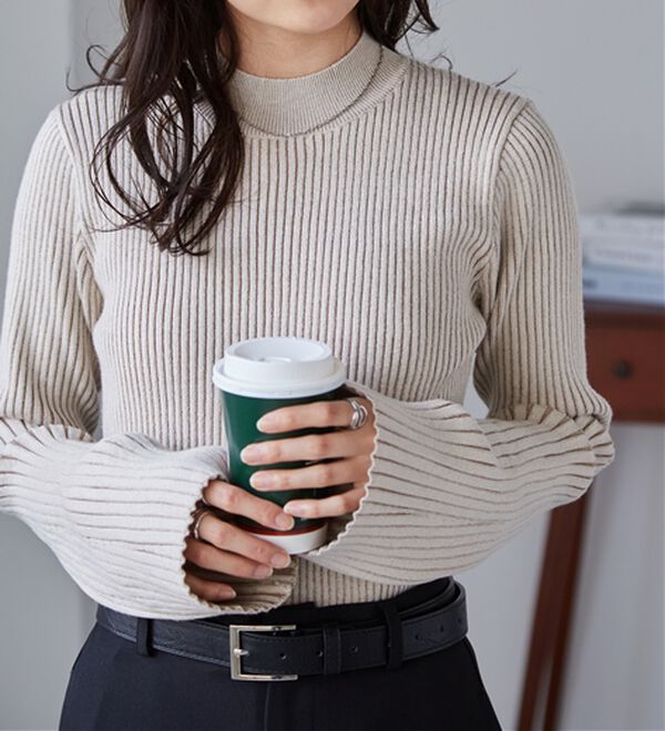 RANAN（ラナン）の「フレアースリーブニュアンスカラーニット（ニット・セーター）」｜詳細画像