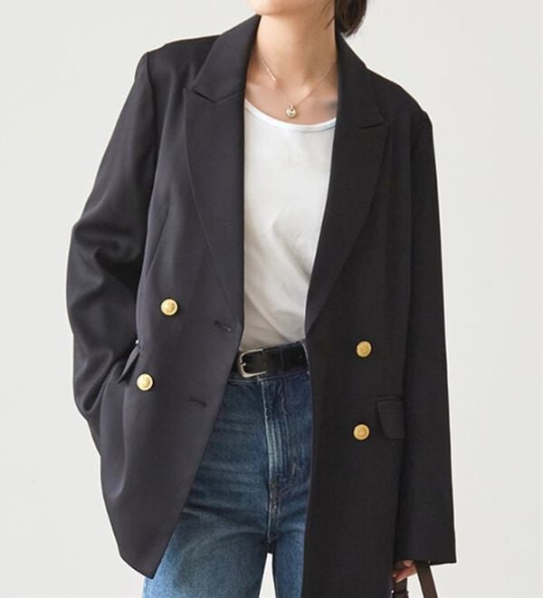 RANAN（ラナン）の「洗える！ゴールド調ボタンWテーラードジャケット（テーラードジャケット）」｜詳細画像