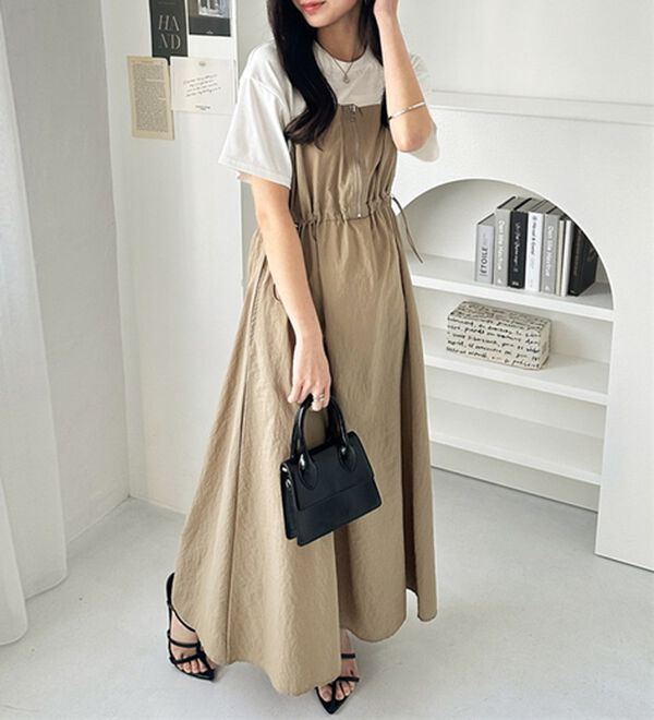 GeeRA（ジーラ）の「ハーフジップビスチェドッキングワンピース（その他ワンピース）」｜詳細画像