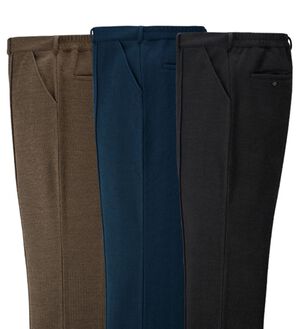 「【３本組】お父さんの暖か裏ベロアパンツ（メンズフルレングスパンツ）」｜3本組