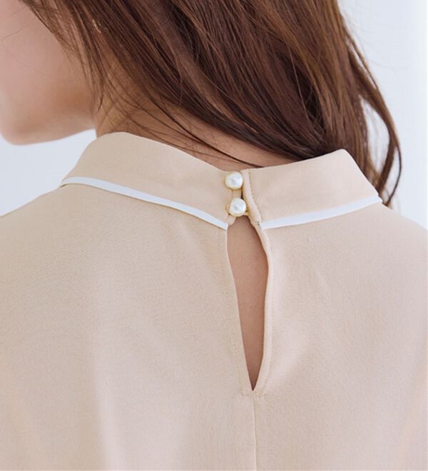 alotta（アロッタ）の「袖口パール6分袖ブラウス（ブラウス）」｜詳細画像