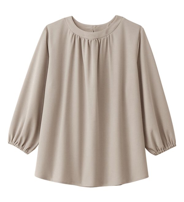 Viola e Viola（ヴィオラ エ ヴィオラ）の「【4つの機能付】らくキレイストレッチギャザーブラウス（ブラウス）」｜詳細画像