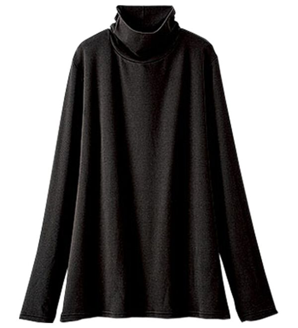 BELLUNA（ベルーナ）の「うっとりなめらか素材ハイネックプルオーバー（カットソー）」｜詳細画像