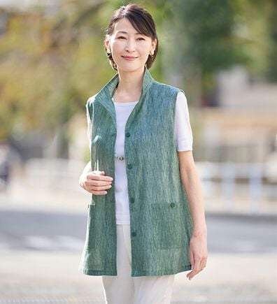 「日本製　綿１００％涼やかベスト（ベスト）」