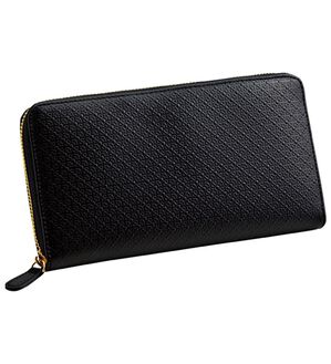 「＜金持（かもち）神社祈祷＞本牛革長財富（財布・パスケース）」｜ブラック