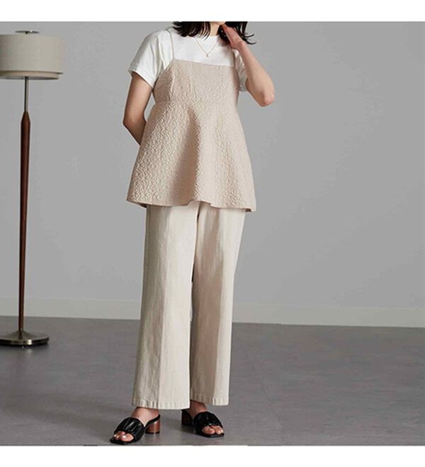 RANAN（ラナン）の「ふくれジャカードキャミブラウス（ブラウス）」｜詳細画像