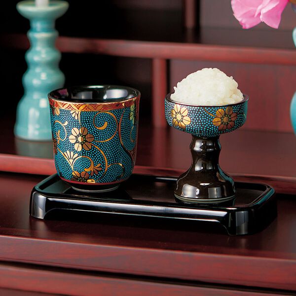 「【陶器シリーズ】茶湯器・仏器セット（仏壇・仏具）」｜詳細画像