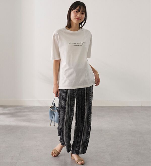 BELLUNA（ベルーナ）の「汗ジミ対策！よれない大人のプリントＴシャツ（Tシャツ）」｜詳細画像