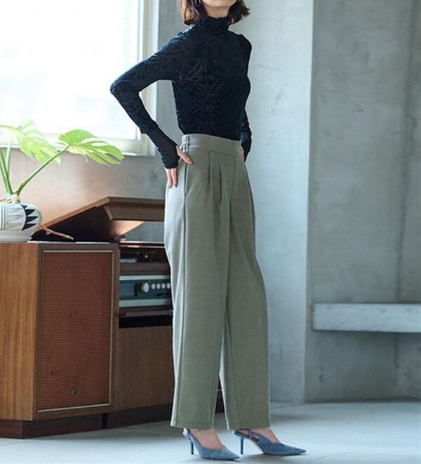 RANAN（ラナン）の「キレイ見え！防風ワイドパンツ（フルレングスパンツ）」｜詳細画像