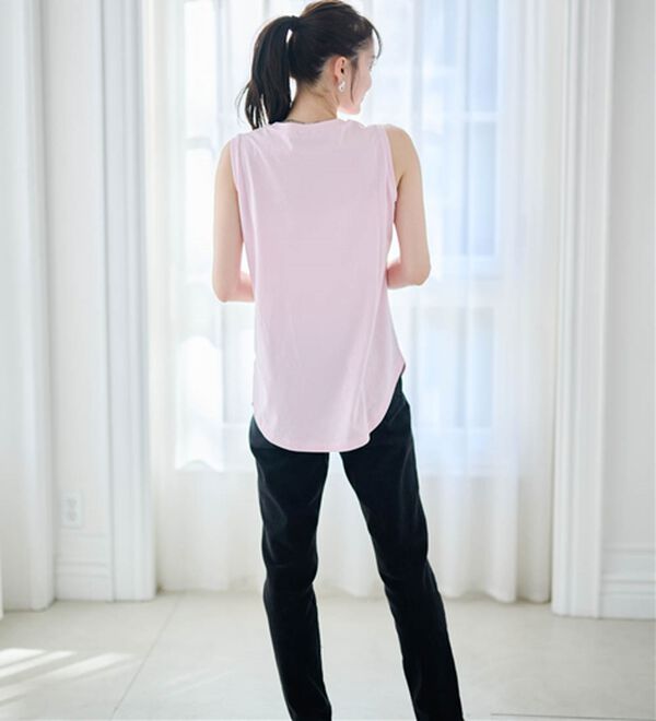 RANAN（ラナン）の「ひんやり！＜BC＞綿100％タンクトップ【選べる着丈】（カットソー）」｜詳細画像