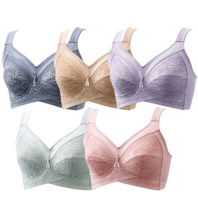 LAVIENNE（ラヴィエンヌ）の「【５色組】グラマーさんのしっかり支えるブラ（ブラジャー）」