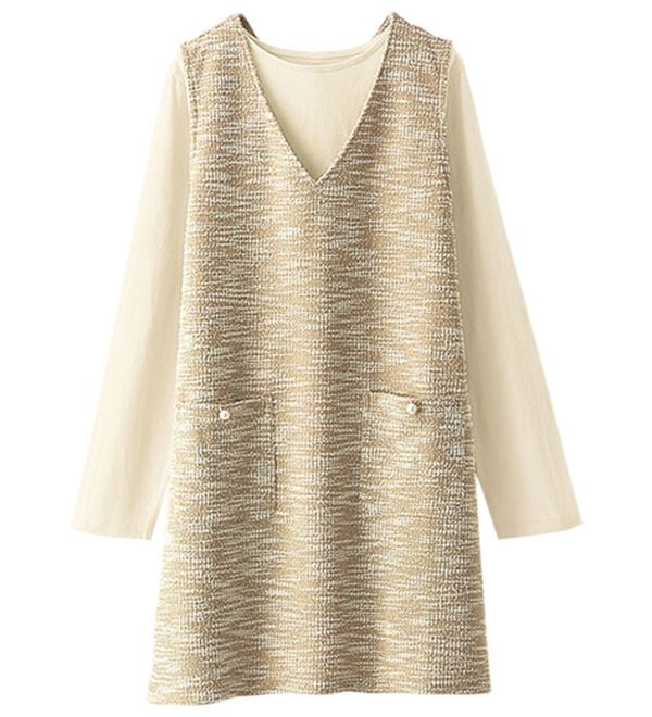 BELLUNA（ベルーナ）の「ジャカード素材ジャンスカアンサンブル（アンサンブル）」｜詳細画像