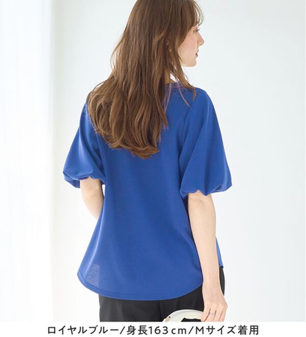 alotta（アロッタ）の「＜６つの機能付＞パフ袖ハートネックブラウスＴシャツ（ブラウス）」｜詳細画像