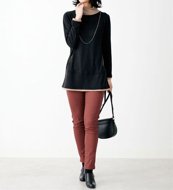 BELLUNA（ベルーナ）の「衿デザイン配色チュニック（チュニック）」｜詳細画像