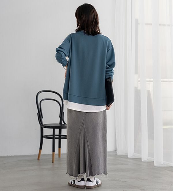 BELLUNA（ベルーナ）の「重ね着風とろみ素材プルオーバー（カットソー）」｜詳細画像