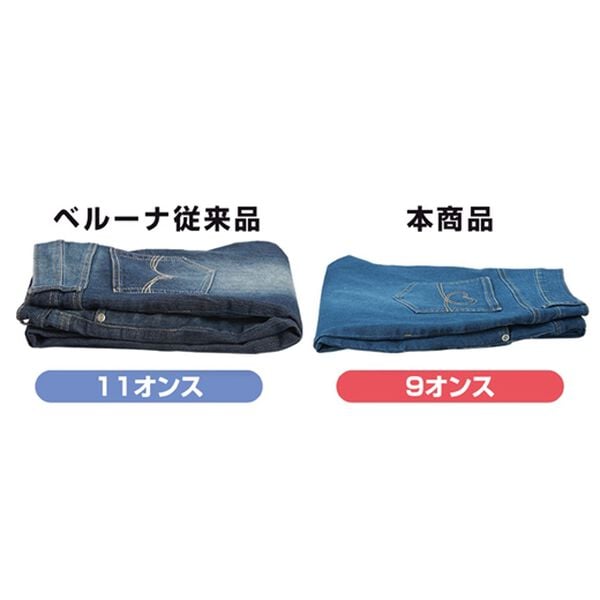 BELLUNA（ベルーナ）の「ヒンヤリ冷感！ライトオンスジーンズ（ワイドバギー）（ワイドパンツ・ガウチョ）」｜詳細画像