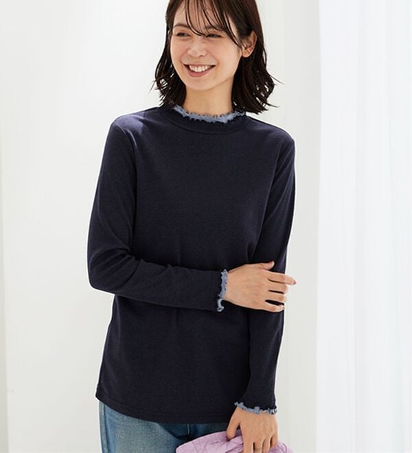 BELLUNA（ベルーナ）の「重ね着風フリル衿プルオーバー（カットソー）」｜詳細画像