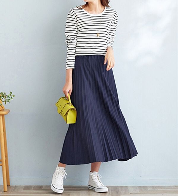 BELLUNA（ベルーナ）の「洗っても形が崩れにくい！プリーツスカート（ロングスカート）」｜詳細画像